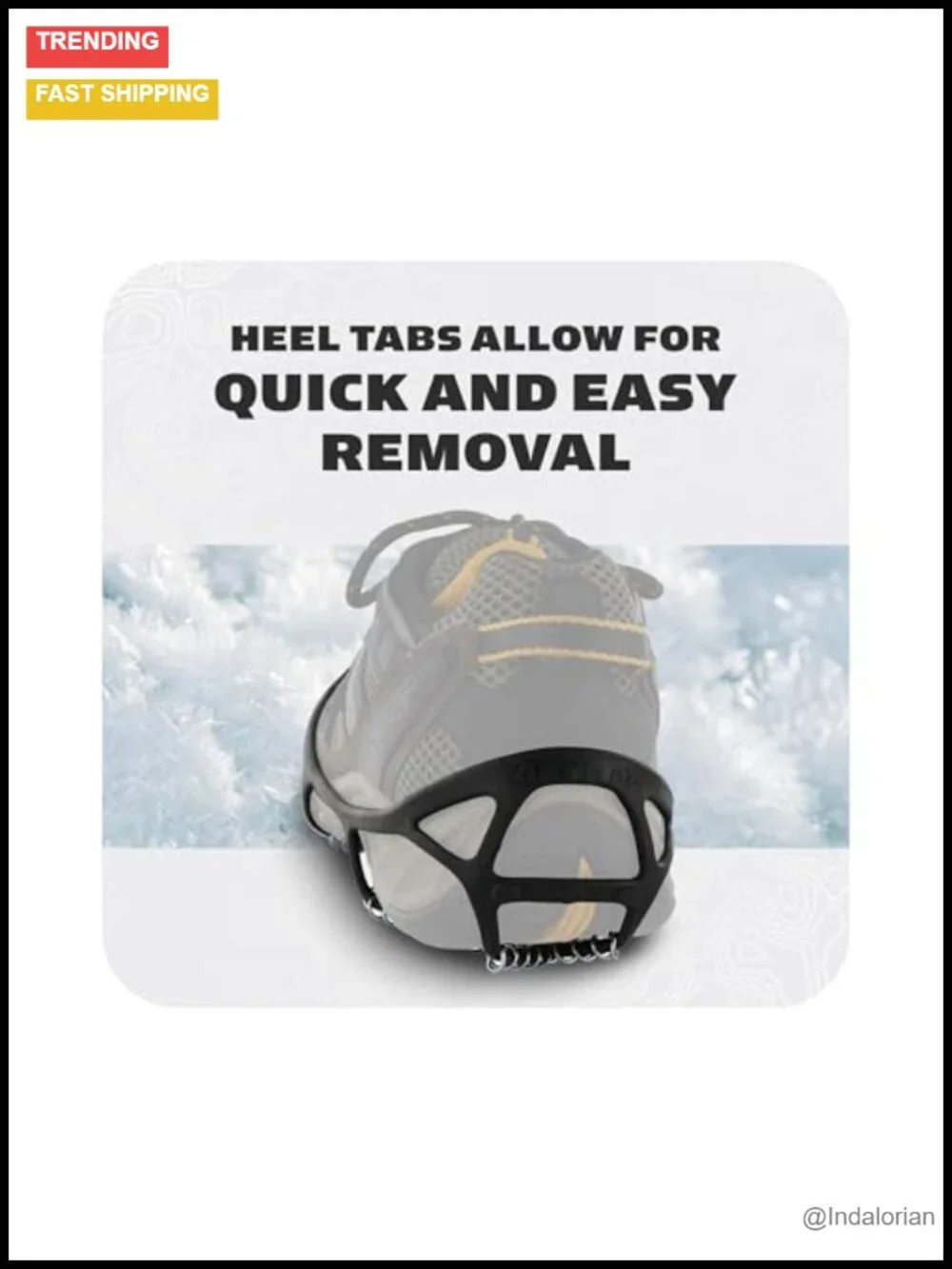 Slip-On Traction Cleats for Snow & Ice - 360-Degree Steel Coils